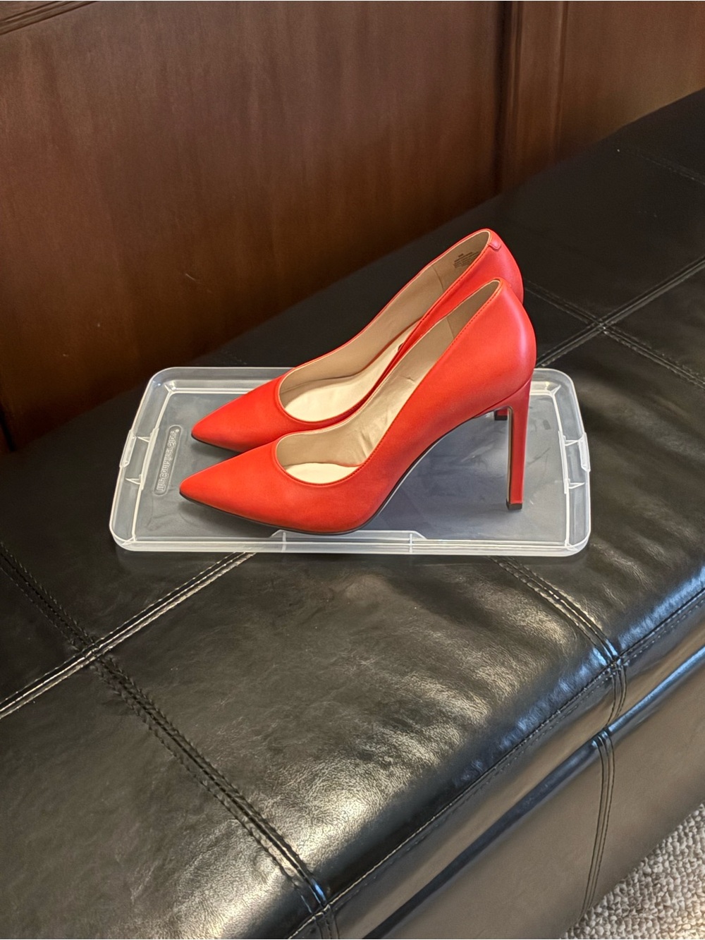 Nine West Red Pointed-Toe Stiletto Pumps-Tatiana